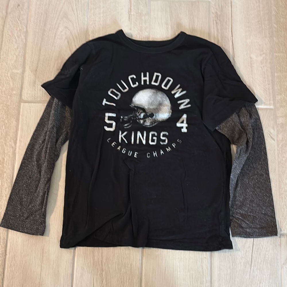 Place Touchdown Kings Black and Gray Long Sleeve Tee